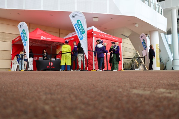 Pop-up influenza vaccination clinic at Optus Stadium